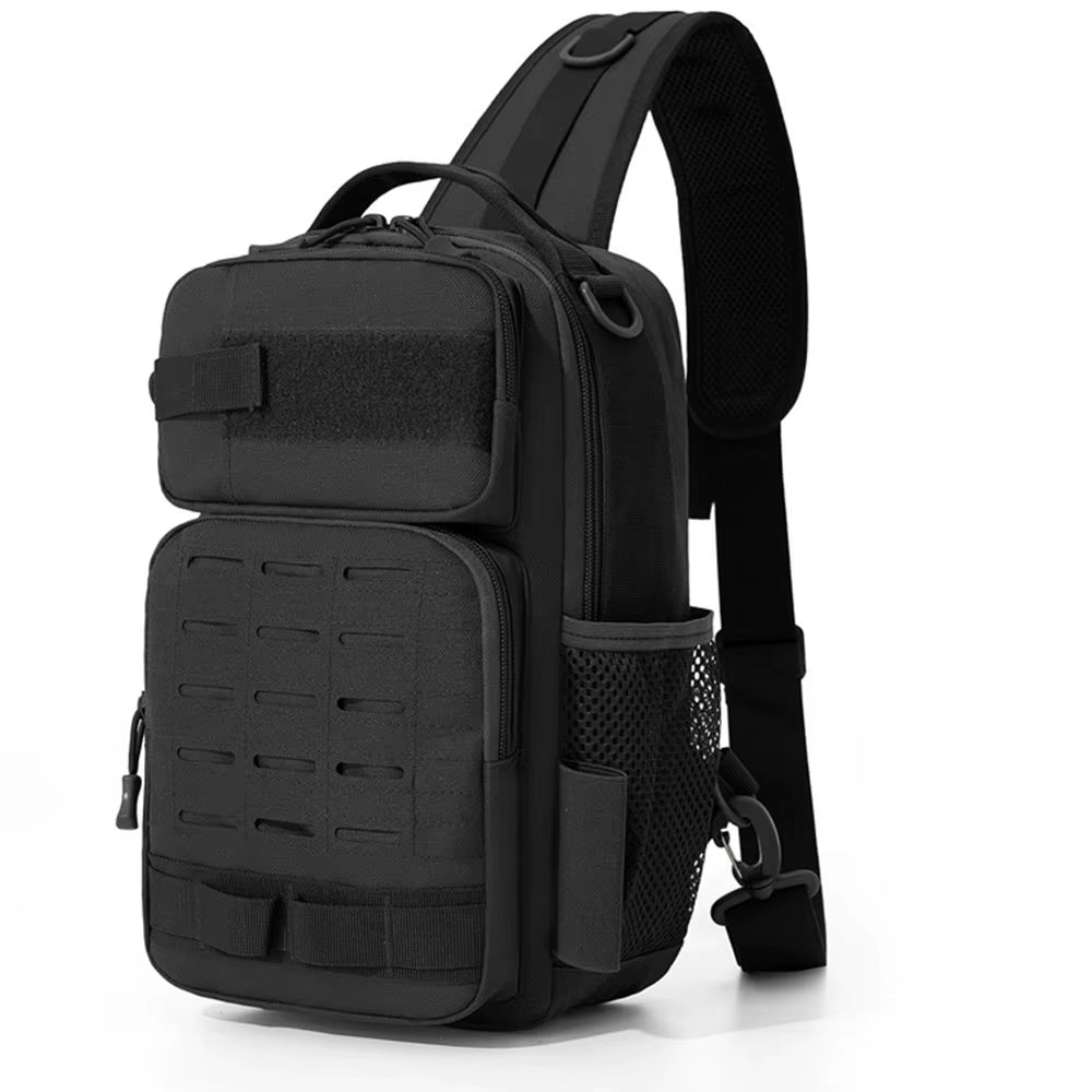 Tactical Climbing Chest Bag Backpack Accessories Lure Outdoor Fishing Camping Hiking Bag with Rod Holder Men Molle Fanny Pack
