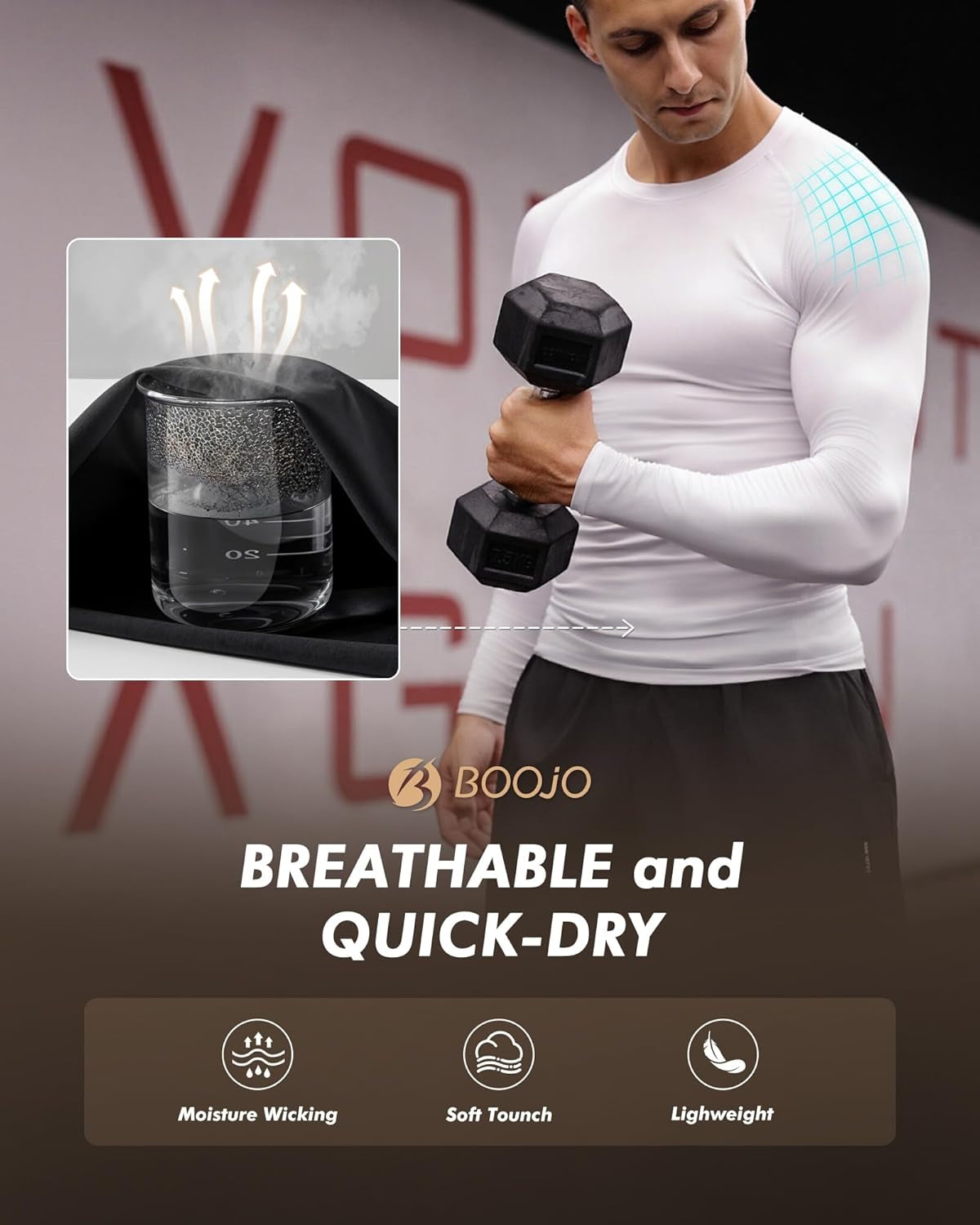 5 Pack Long Sleeve Compression Shirts for Men - Black Quick Dry Workout Base Layer Undershirt Top for Athletic Gym Running