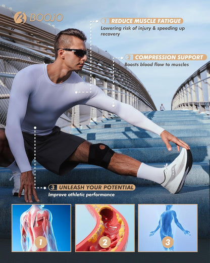 5 Pack Long Sleeve Compression Shirts for Men - Black Quick Dry Workout Base Layer Undershirt Top for Athletic Gym Running